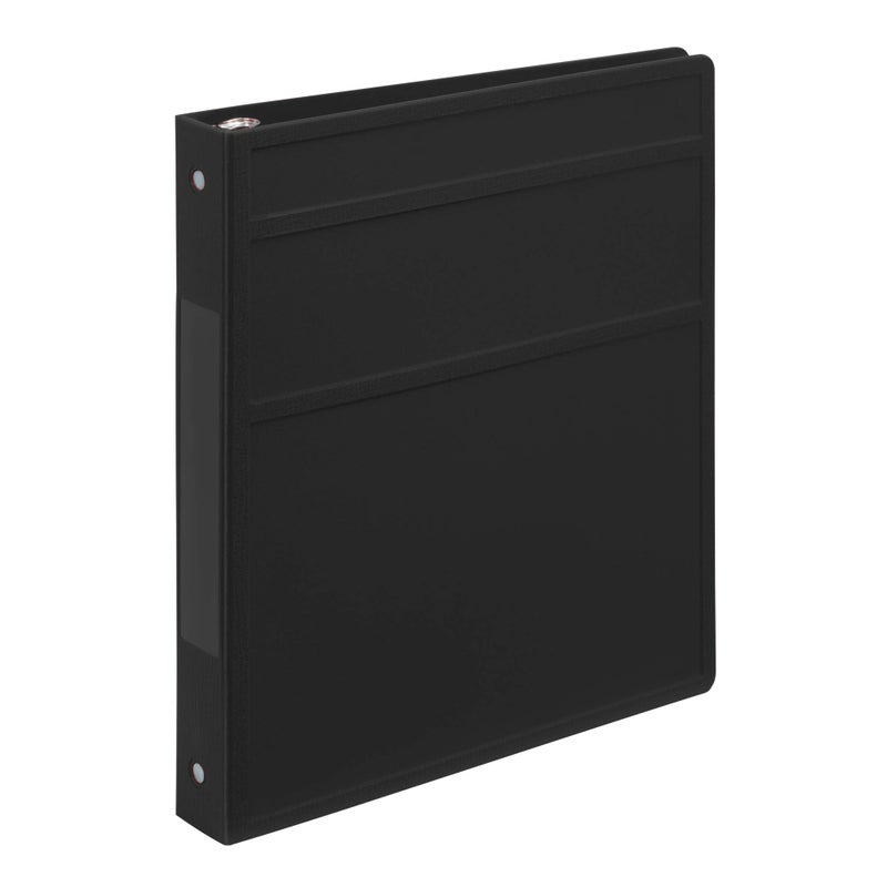 Carstens 1-Inch Heavy Duty 3-Ring Binder - Side Opening, Black, Durable Plastic, Precision No-Gap Rings, Waterproof Cover, No Pockets, Holds 125 US Letter Sheets, BPA-Free, Made in USA (8719-3R) - Image 1
